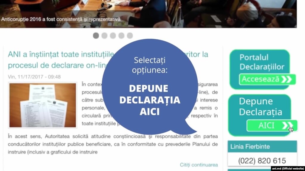 Moldova -- ANI (Autoritatea Nationala de Integritate), declaratii de avere si interese, generic