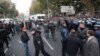 Armenia - Mashtots Avenue in Yerevan blocked by riot police after clashes with protesters, 5Nov2013.