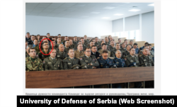Александр Красий в Военном университете в Сербии