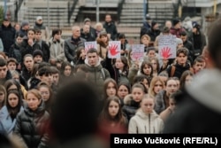 Protest đaka i nastavnika u Kragujevcu, Srbija, 13. decembar 2024.