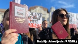 Studenti i đaci na protestu u Subotici, 29. januar 2025.