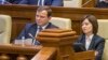Maia Sandu și Andrei Nastase în Parlament, după demiterea guvernului pro-occidental al Blocului ACUM, 12 noiembrie 2019
