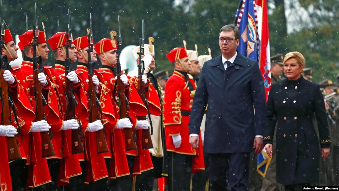 Kolinda Grabar Kitarović i Aleksandar Vučić u Zagrebu, 12. februar