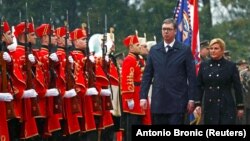 Kolinda Grabar Kitarović i Aleksandar Vučić u Zagrebu, 12. februar