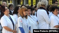 Medicinari u štrajku, Podgorica, oktobar 2011