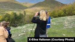 ელინა ვალტონენი ოკუპაციის ხაზთან. 15 ოქტომბერი, 2025 წელი