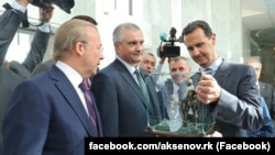 Встреча подконтрольного главы Крыма Сергея Аксенова с президентом Сирии Башаром Асадом, октябрь 2018 года 