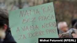 Sa antivladinih protesta u BiH, Sarajevo, 2014.