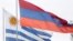 Ուրուգվայի և Հայաստանի դրոշները Մոնտեվիդեոյում, արխիվ