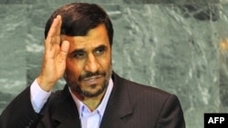 Ahmadinejad at the UN General Assembly in New York in September 2009