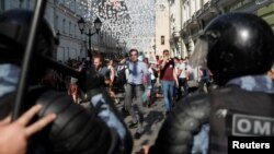 Акция протеста в Москве 27 июля