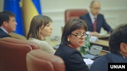 Міністр фінансів Наталя Яресько під час засідання Кабінету міністрів України. Київ. 3 грудня 2014 року