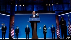 Președintele ales Joe Biden, anunțând primele nominalizări pentru viitorul guvern