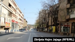 Rrugët e boshatisura të Kumanovës. 12 prill, 2020. 