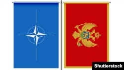 Flamuri i NATO-s dhe i Malit të Zi (@Shutterstock)