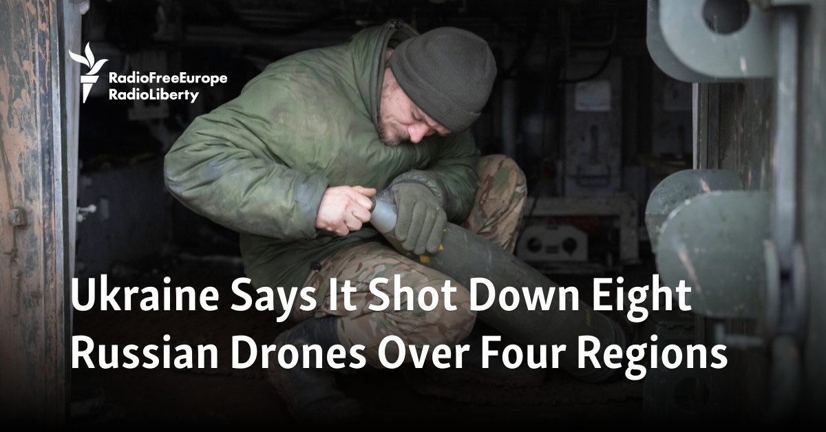 Ukraine Says It Shot Down Eight Russian Drones Over Four Regions