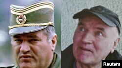 Serbia -- A combo phot shows Radko Mladic in Pale dated May 7, 1993 and in Belgrade after he was arrested on May 26, 2011