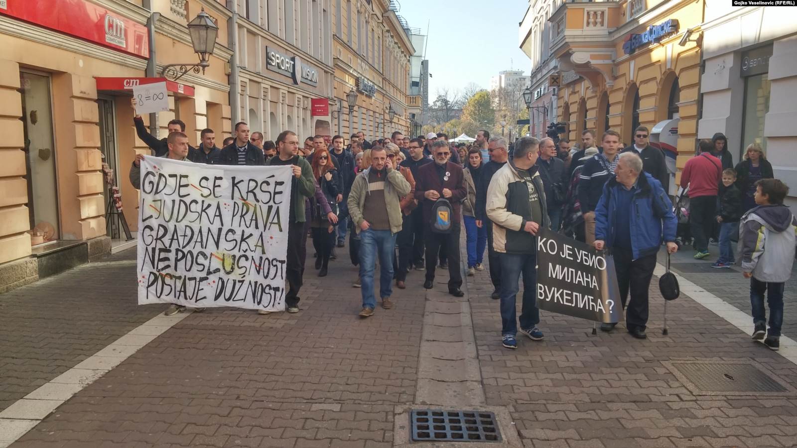 Protestna šetnja u Banjaluci, 7. novembar 2015.