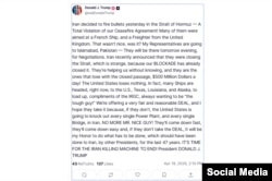 Donald Trump, Truth Social post, April 19, 2026