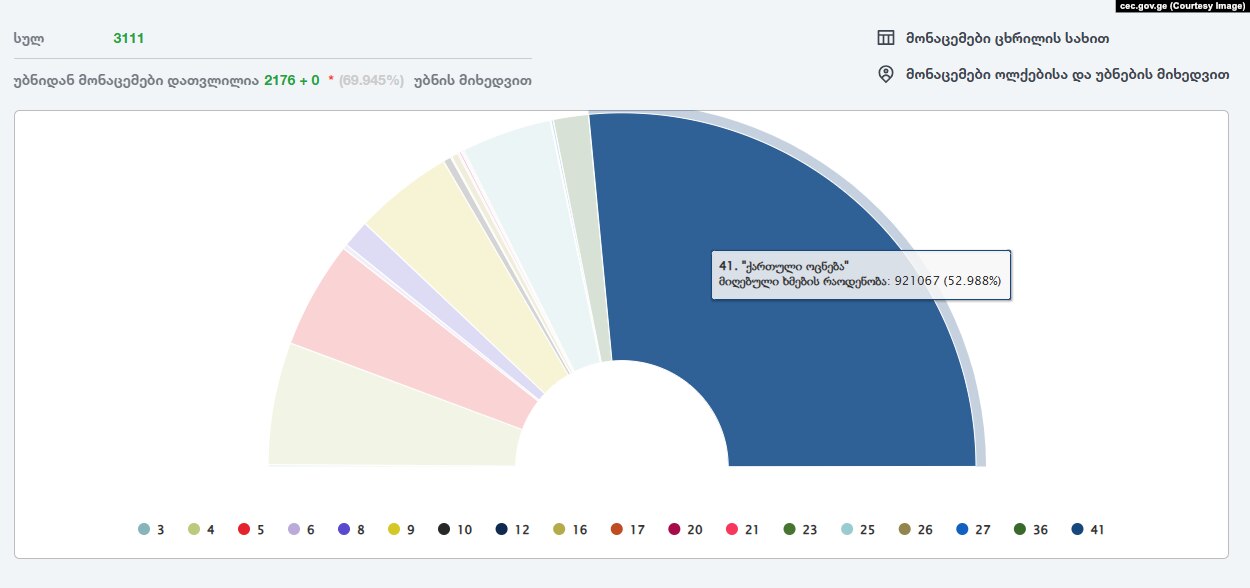 Президентка Сакартвело заявила про перемогу проєвропейських сил на парламентських виборах_11