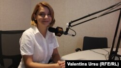 Vlada Ciobanu în studioul Europei Libere