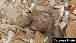 Mummified body unearthed in Tehran on April 23, 2018
