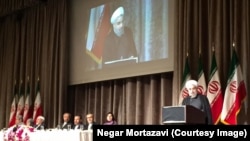 سخنرانی حسن روحانی برای ایرانیان خارج از کشور در نیویورک، عکس آرشیوی است