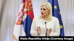 Српската министерка за градежништво, транспорт и инфраструктура, Зорана Михајловиќ 