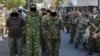 Ukrainian prisoners are paraded by pro-Russian separatists on Ukrainian Independence Day in the eastern city of Donetsk on August 24.