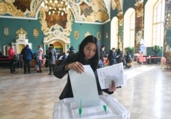 Голосование на Казанском вокзале на выборах президента РФ