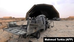 Знищена турецькими дронами військова техніка ЛНА на базі «Аль-Ватия». 18 травня 2020 року
