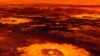 Сегодня на Венере нет воды. На переднем плане кратер Saskia диаметром 37,3 километра. Реконструкция NASA