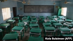 Një klasë bosh pas rrëmbimit të më shumë se 300 nxënëseve në një shkollë në Zamfara, në veriperëndim të Nigerisë. 27 shkurt 2021. 