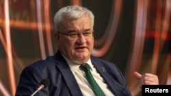 Ministrul Afacerilor Externe al Ucrainei, Andrii Sîbiha, la Forumul Diplomatic de la Antalya, Turcia.