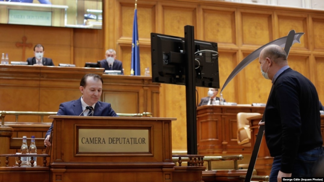 Protest PSD în Parlament 