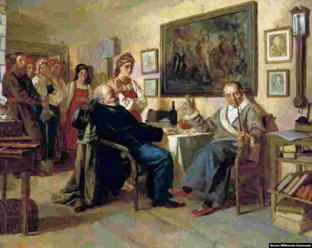 Nikolai Nevrev. Bargaining. Russian Slavery. 1866