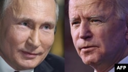 Russian President Vladimir Putin (left) and U.S. President Joe Biden (combo photo)