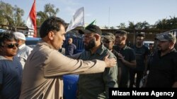 Iraqi Shiite militia members arriving in Iran with dozens of small pick up trucks and cars. No sign of large aid trucks. April 13-14, 2019