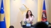 Predsednica Kosova Vjosa Osmani na konferenciji za novinare 9. septembra 2025.