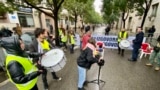 Blockade in front of Government of Montenegro in Podgorica by student group Kamo sjutra