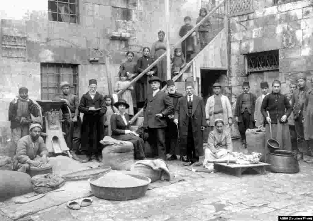 The courtyard of Aleppo&#39;s Armenian orphanage (undated)