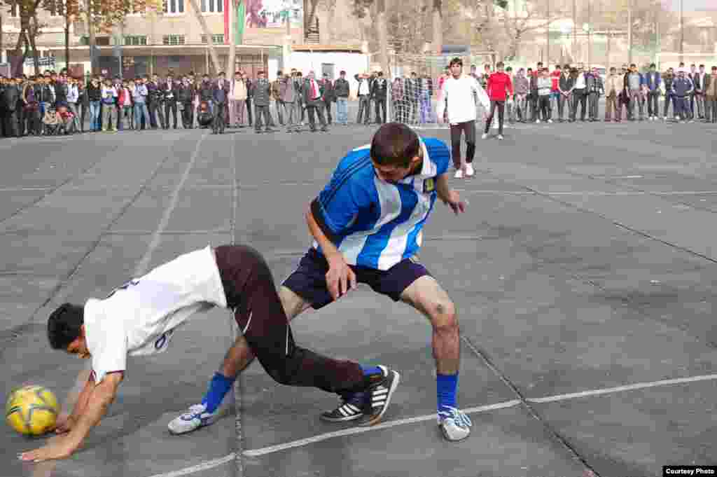 Football championship between universities of Dushanbe, 25Nov2010