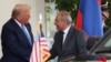 U.S. President Donald Trump welcomes Armenia's Prime Minister Nikol Pashinyan to the White House in Washington, August 8, 2025.