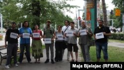 Demonstranti iz Sarajeva u Banjaluci, 24. jun 2013.