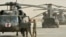 U.S. Blackhawk helicopters before a mission at Kandahar Airfield. (file photo)