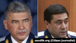 Uzbekistan's former security chief Ikhtyor Abdullaev (left) and ex-Prosecutor-General Otabek Murodov. (file photo)