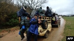 Prizor zabeležen u blizini mesta Idomeni, 15. mart 2016.