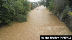 Река Ак-Буура после дождя. Архивное фото.