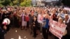 Protest în fața Judecătoriei Chișinău 