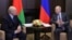 Аляксандар Лукашэнка і Ўладзімір Пуцін на сустрэчы 21 верасьня ў Сочы